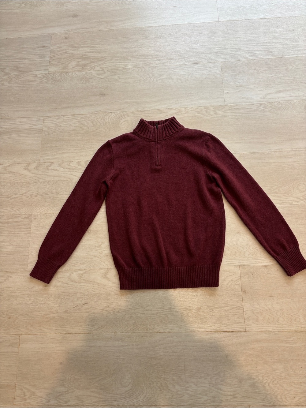 Crewcuts Maroon Half-Zip Sweater
